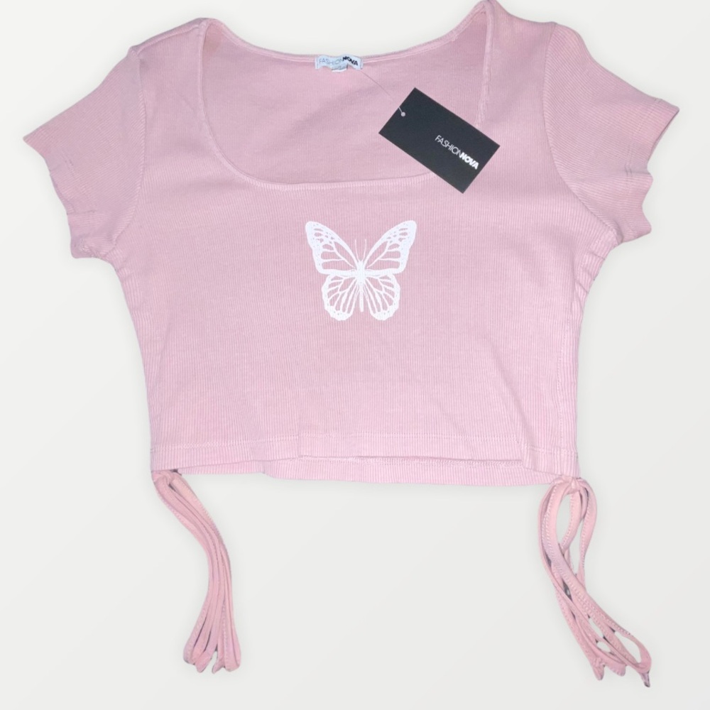 Fashion Nova My Little Butterfly Crop Top